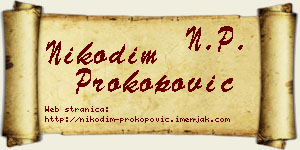 Nikodim Prokopović vizit kartica